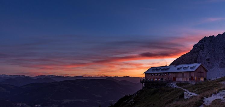 Ellmau_Gruttenhütte_Abendstimmung_Wilder_Kaiser