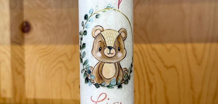 Taufkerze handbemalt